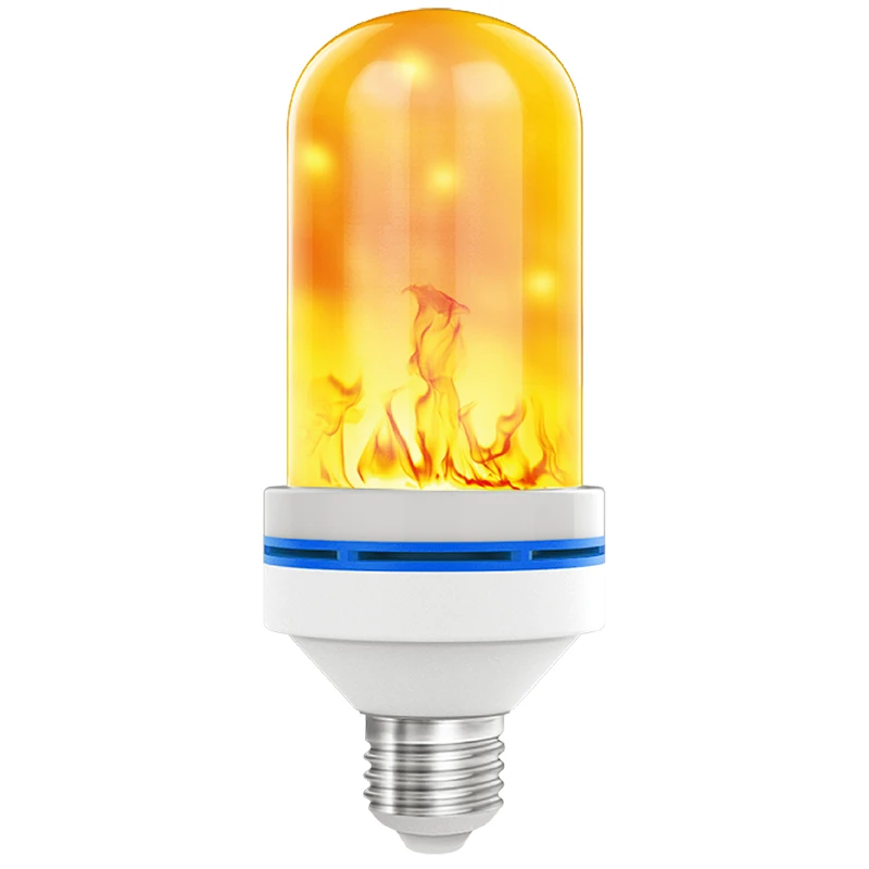 blue yellow low voltage E26 led flame effect light bulb