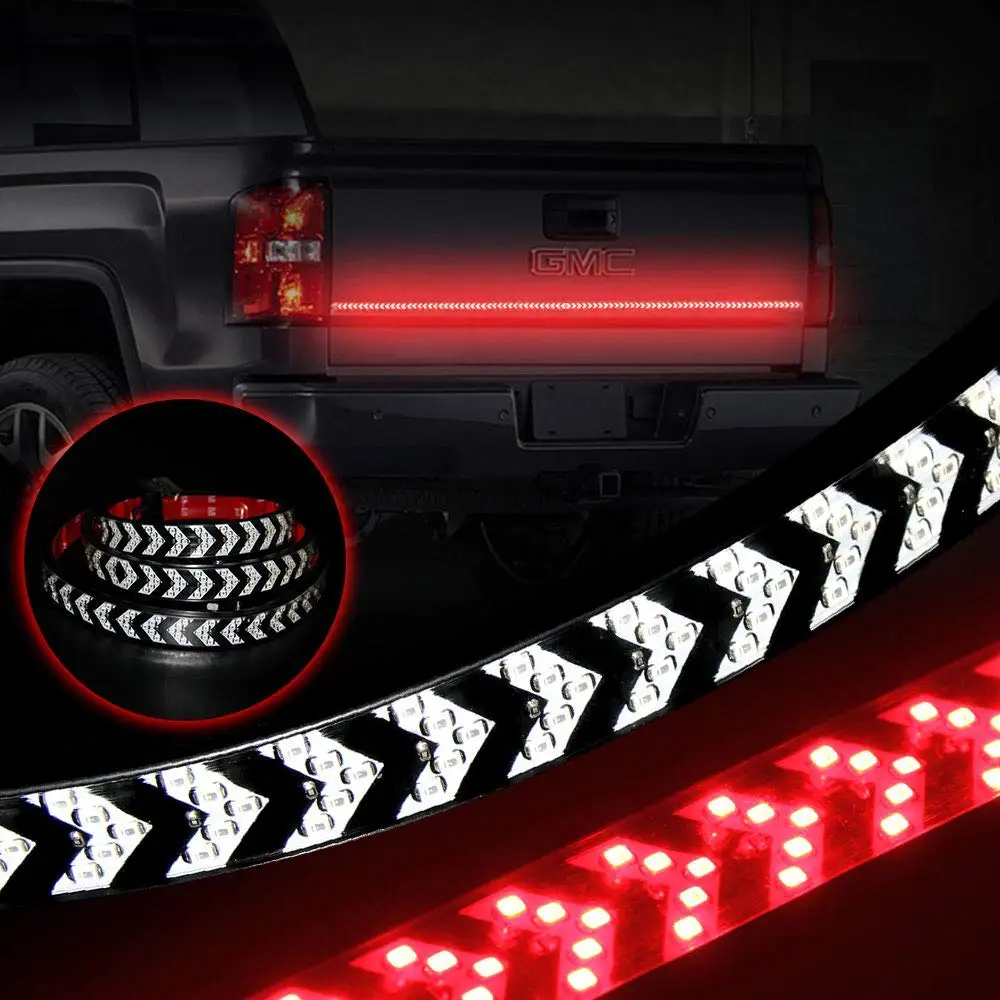 LED Tailgate Light Bar 60inch Strip with Directional Arrow Running/Parking Light/Sequential Turn Signal/Brake Light 450pcs Led