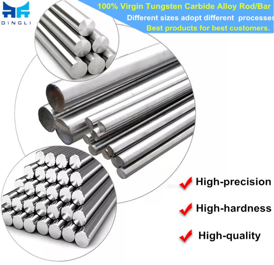 Metal Tool Parts Tungsten Carbide Rods Solid Carbide Rods Tungsten