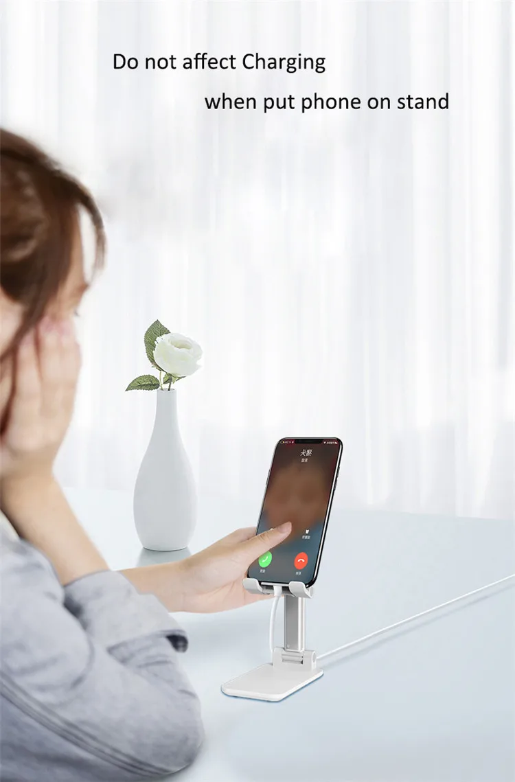 Desktop adjustable phone stand Portable Aluminum foldable cell phone stand