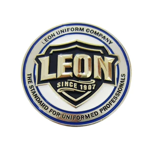best selling unique design wholesale metal leon logo challenge