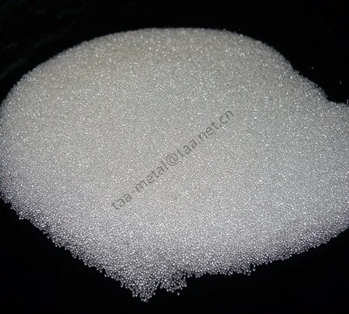Glass beads for blasting and surface treatment