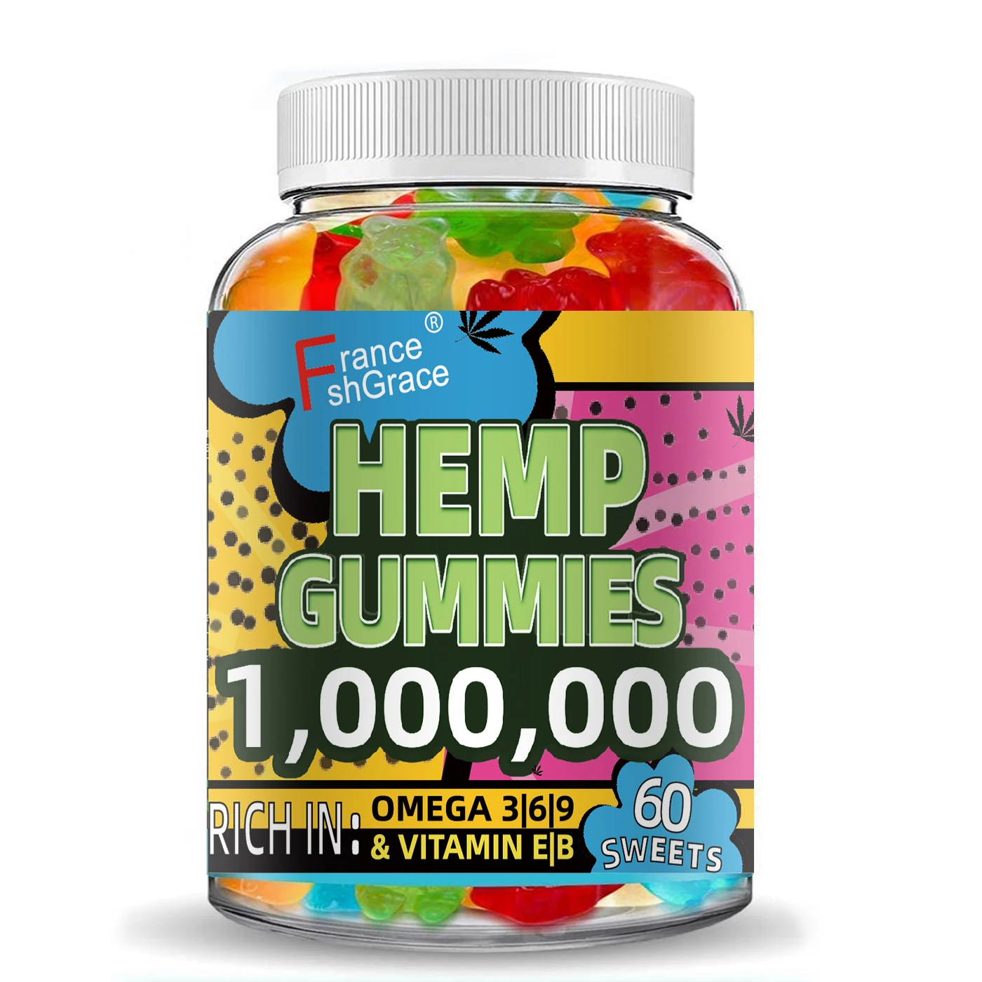 organic omega3,6,9 bear cbd hemp gummies 1000000mg for sleep