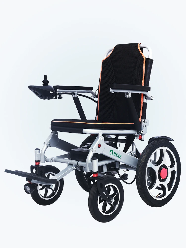 2023 New Trending Light weight portable wheel chair with remote controller for disable foldable airplane electric wheelchair factory