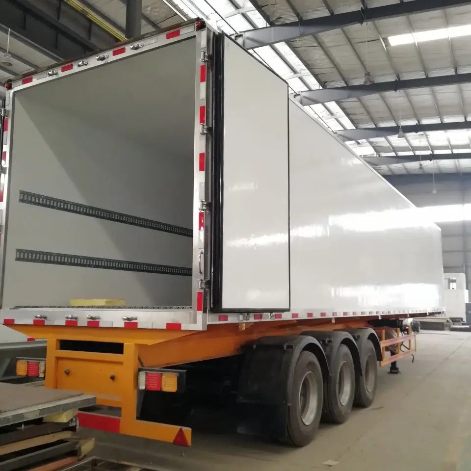 40 英尺冷冻食品运输纤维玻璃货车冷藏半挂车