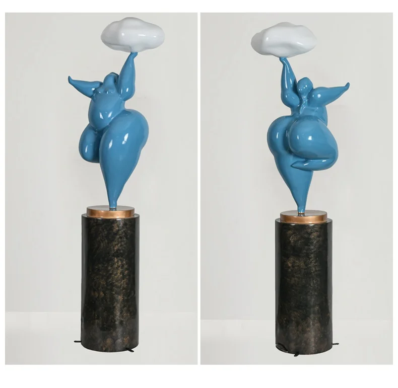 Abstract Art Living Room Floor Lamp Creative Home Entrance Hotel Sales Department Decorative Ornaments Resin Body Sculpture