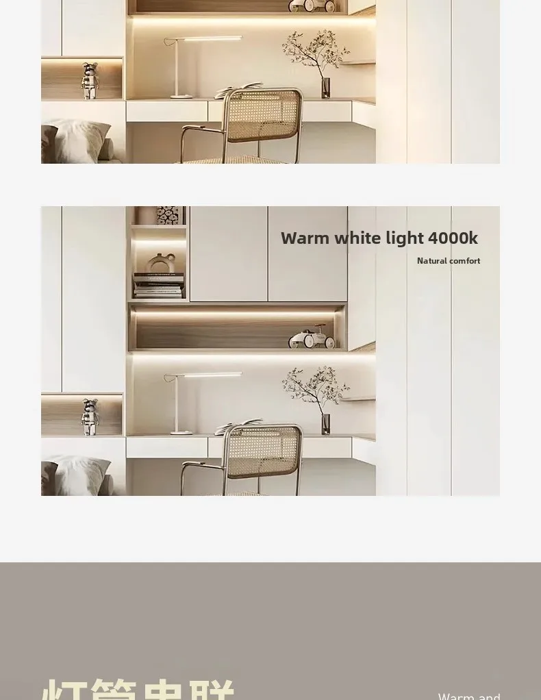 product study dormitory aluminum desk lamp with cool led integrated tube eye protection long strip bedside lamp and direct plug-7