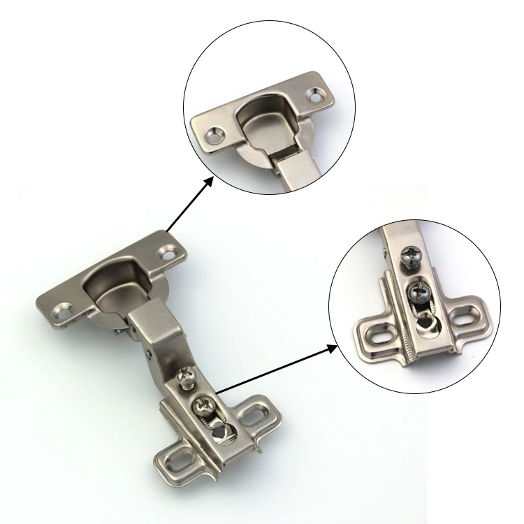 One way concealed furniture hinges with two hole plate