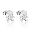Ready to Ship 316l Stainless Steel Halloween Skull Earrings Stud for Men