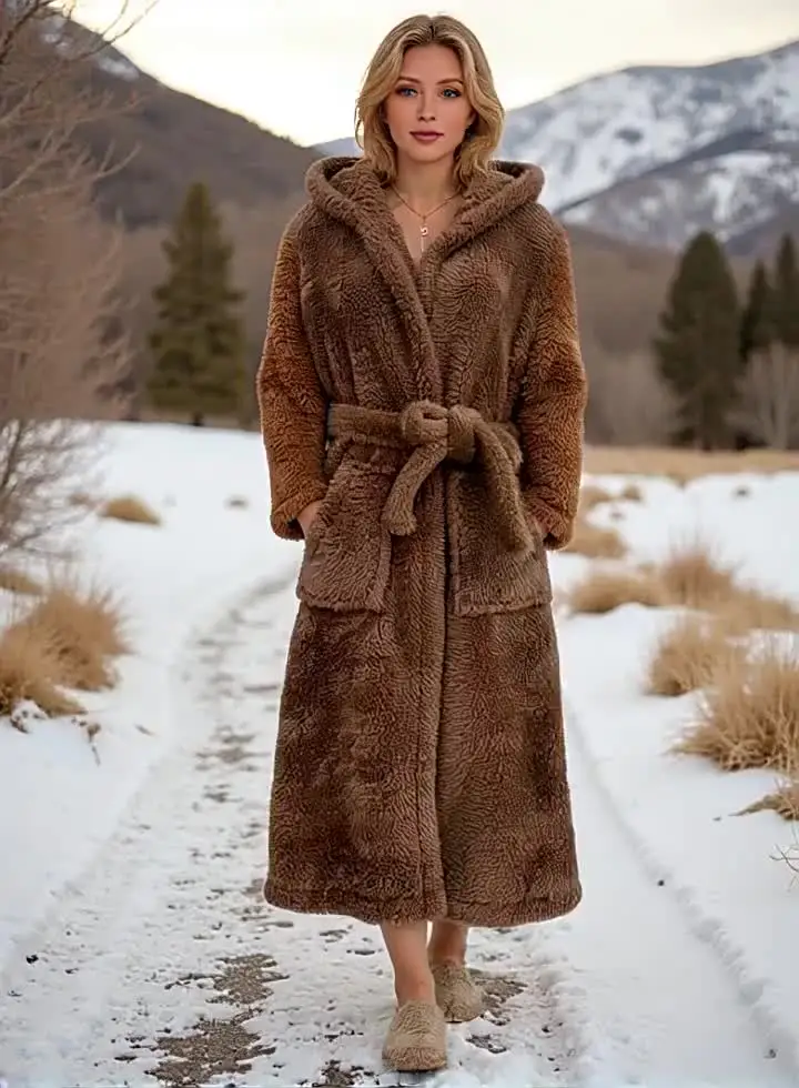 dark brown dressing gown Betty Dain Waffle Weave Unisex Robe main image 1