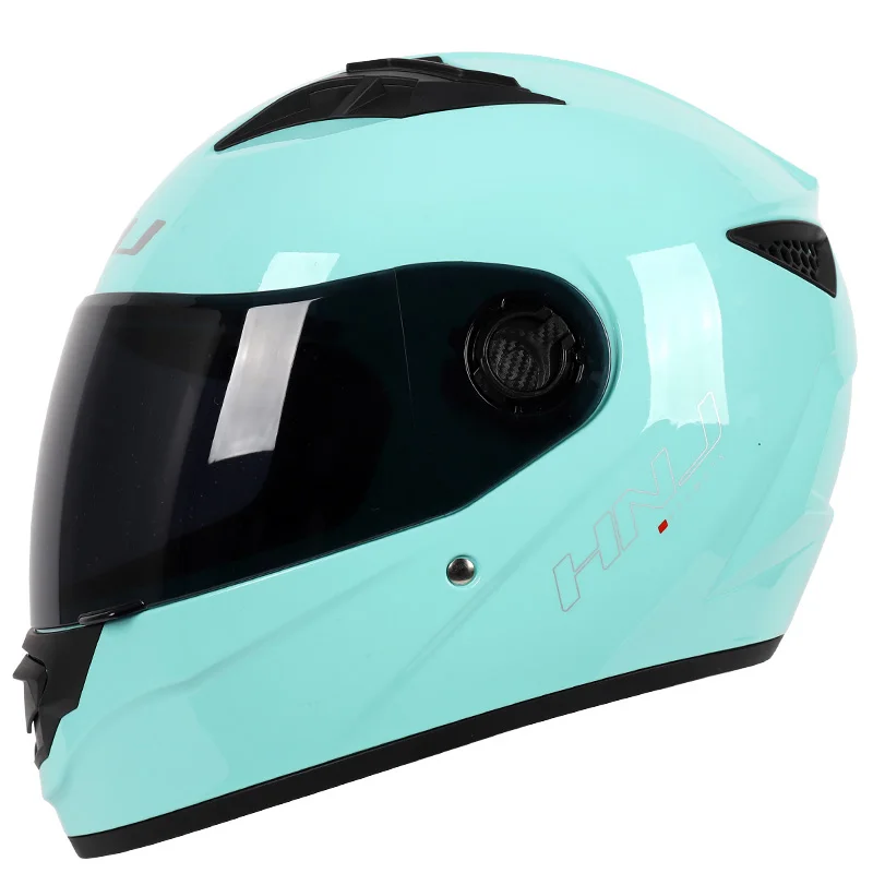 teal motorcycle helmet