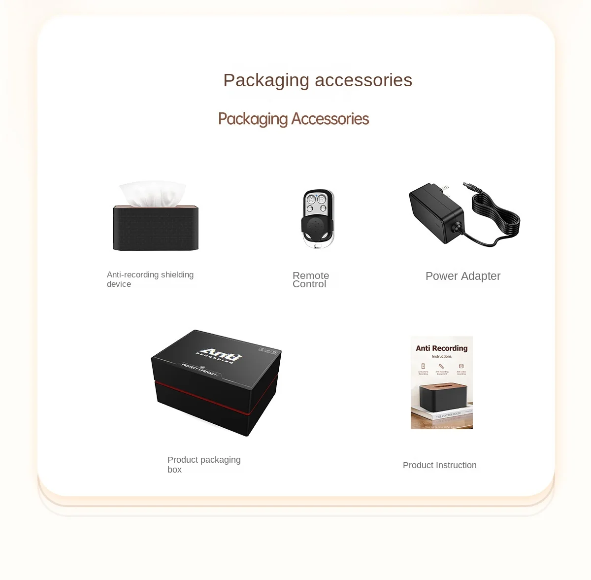 F18 Office & Conference Room Anti-Recording & Overhearing Shielding Device Mobile Phone Recording Blocker Alarm System Equipment