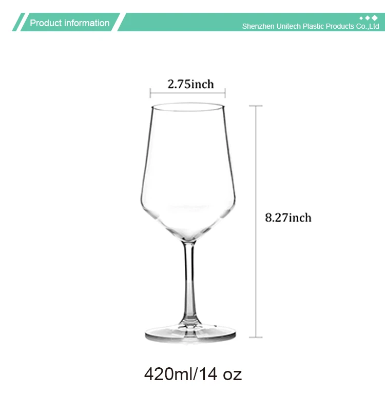 Custom Personalized Tritan Design Red Wine Tall Glass Unbreakable Red Engraved Cup Wine Glasses Crystal Goblet Wine