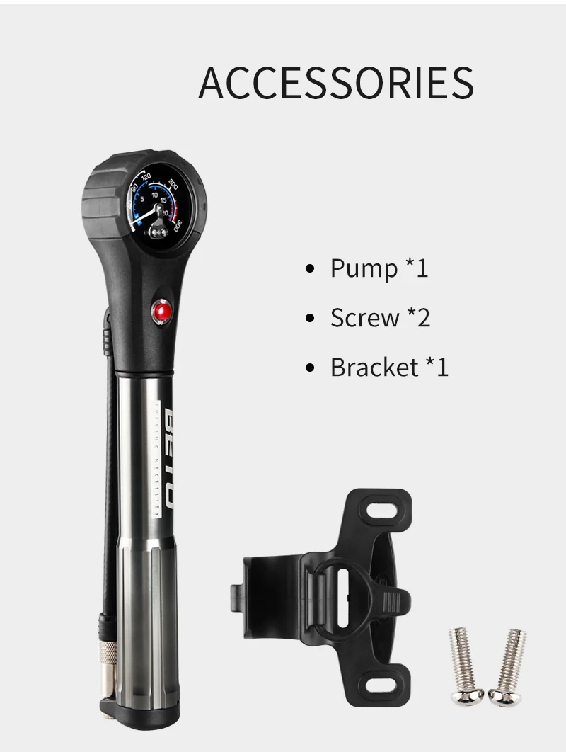 Beto Bicycle Pumps For Tire Shock Fork Hose Bike Pump High Pressure