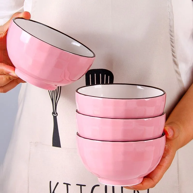 Wholesale Creative Restaurant Ceramic Rice Bowl Ceramic Noodle Bowl