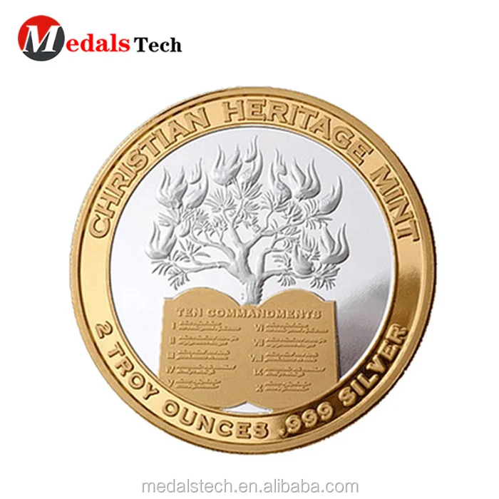 Custom engraved logo double sides military challenge coins