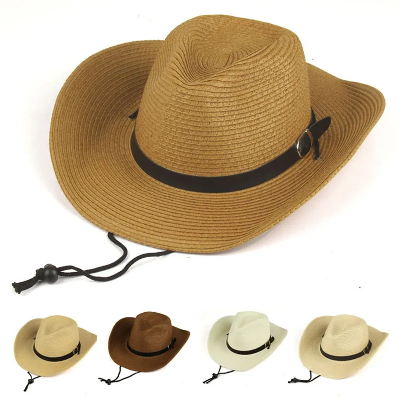 New Design Men's Hard Cowboy Straw Hat