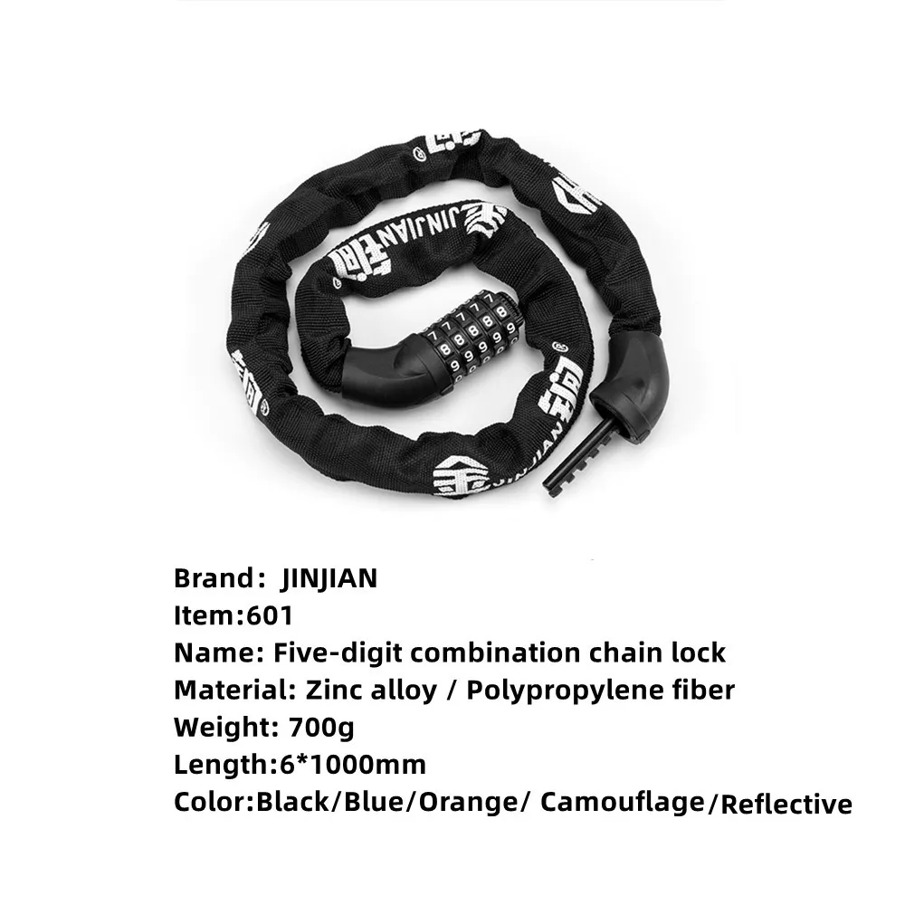 Wholesale Jinjian Bike Chain Lock Reflective Key Lock Zinc Alloy Cylinder Mtb Ebike Door