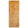30 in. x 80 in. Rustic Knotty Alder 2-Panel Top Rail Arch Solid Core Wood Left-Hand Single Prehung Interior Door