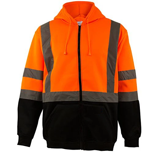 Zuja Construction Fleece Custom Reflective High Visibility Hoodie - Buy ...