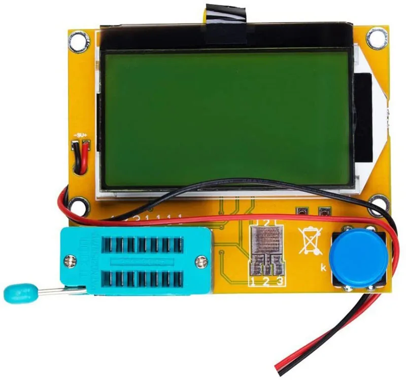 Portable 12864 LCD Transistor Tester Capacitance LCR ESR Mètre Diode Triode MOS