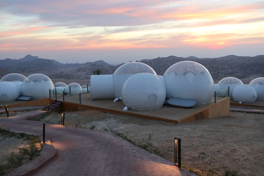 Outdoor 4m Klar Top Resort Transparente Aufblasbare Blase Camping Zelt