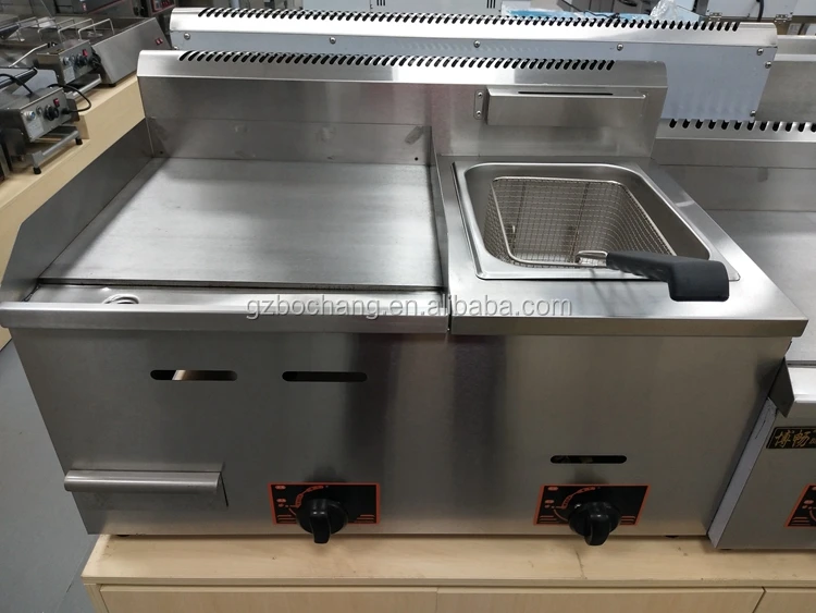Kitchen Equipment Table Top Propane Tenpanyaki Gas Griddle With Deep
