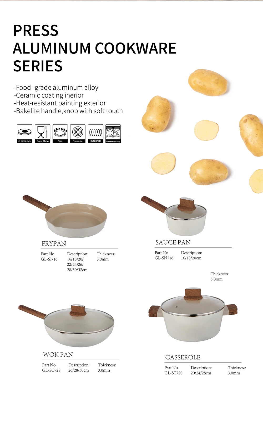 2022 Best Selling Ceramic Coated Toxin Free Ceramic Nonstick Frypan