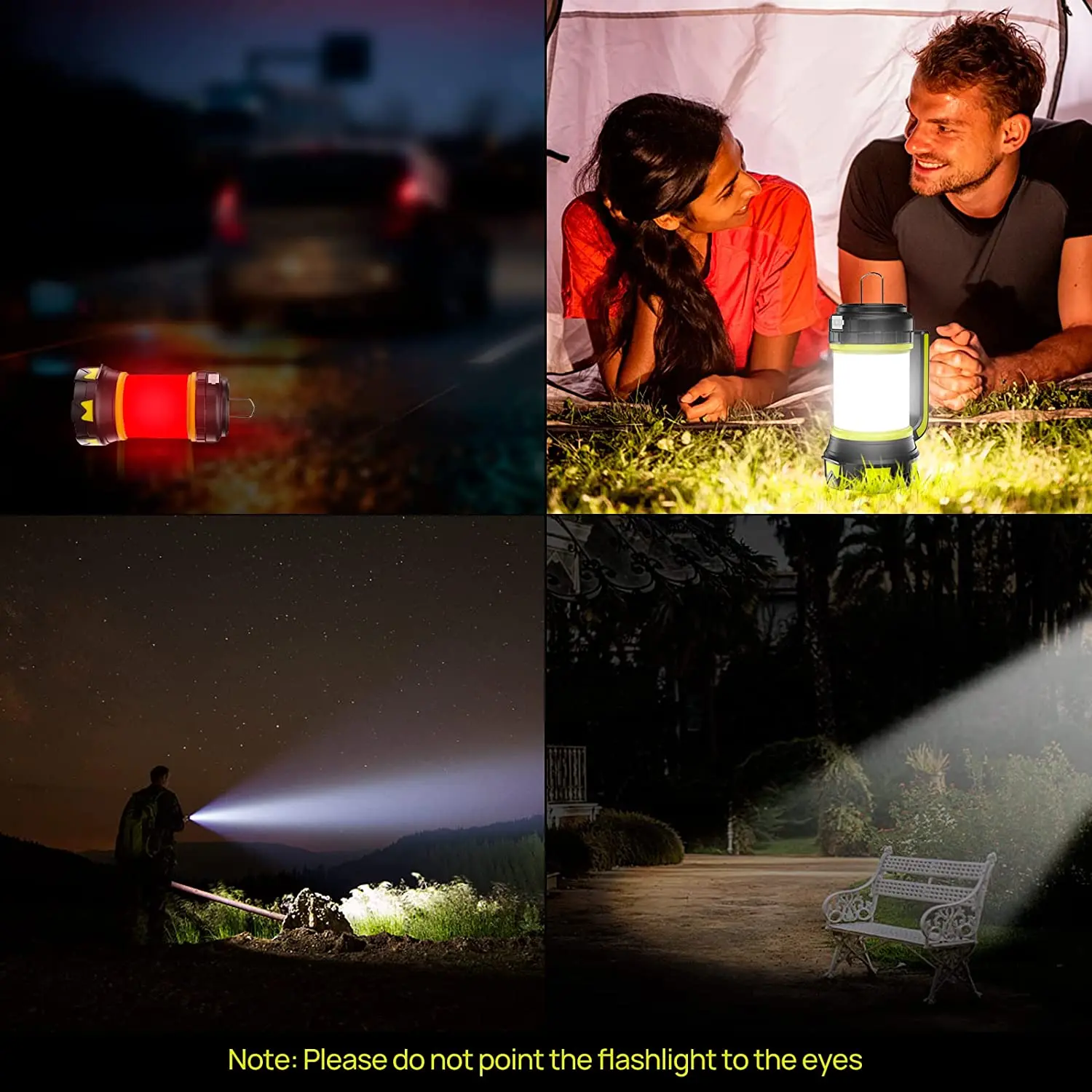 Lampe De Camping Rechargeable LED – 3 Modes (blanc, Jaune, Naturel), étanche IP44, Magnétique Et Pliable
