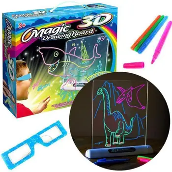 2020 New 3d Led Bright Light Magic Children Writing Drawing Board - Buy