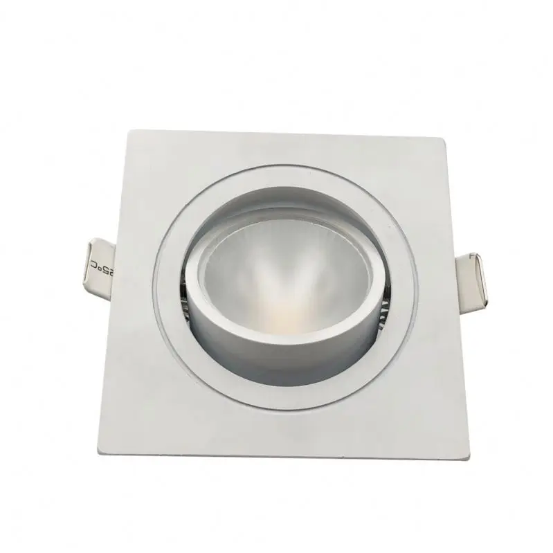 Super thin office indoor recessed embedded cob slim spot light round square  movable led downlight 10w
