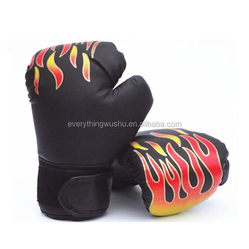 3-12 Years Children Boxing Gloves MMA Karate UFC Boxing Equipment Flame Boxing Set