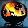 Custom OEM Design Laser Cutting Steel Fire Pit Sphere Fire Ball