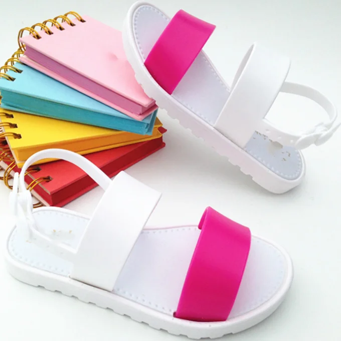 
Cheap Kid PVC Sandal European Girl Sandals Summer Girls Flat Sandal 