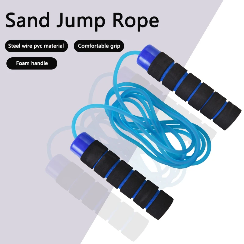 Lightweight PVC Jumping Rope Custom Logo Foam Handle Adjustable Heavy ...