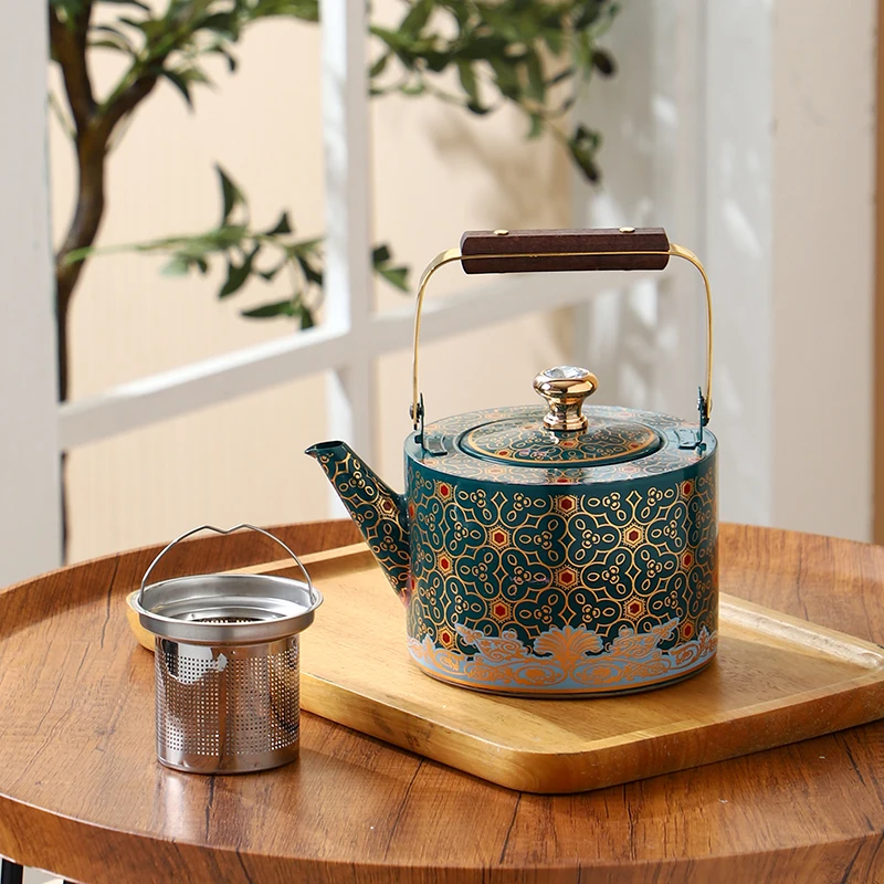 Series 20 Tea Kettle — White Gold Arch Pattern