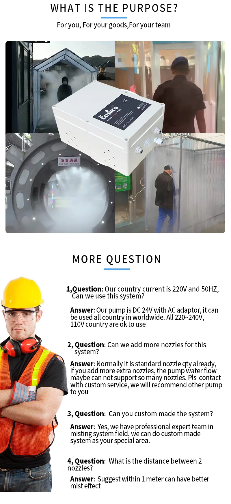 Disinfection System With Infrared Sensor Disinfection Tunnel Mist Maker