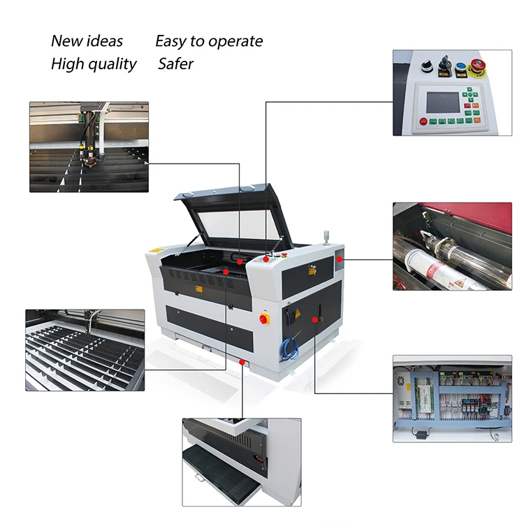 China 15 Years Factory 9060 Laser Engraving Machine / Acrylic laser machine price 100W 130W
