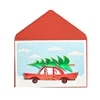 Hot Sale 3D Handmade Merry Christmas Cards, Holiday Car Wrap Tree Greeting Cards