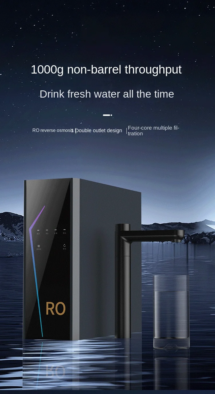 Direct Household RO Reverse Osmosis Water Filter System Large Flow Non-Barrel Kitchen Tap Water Purifier Descaling Filter Water
