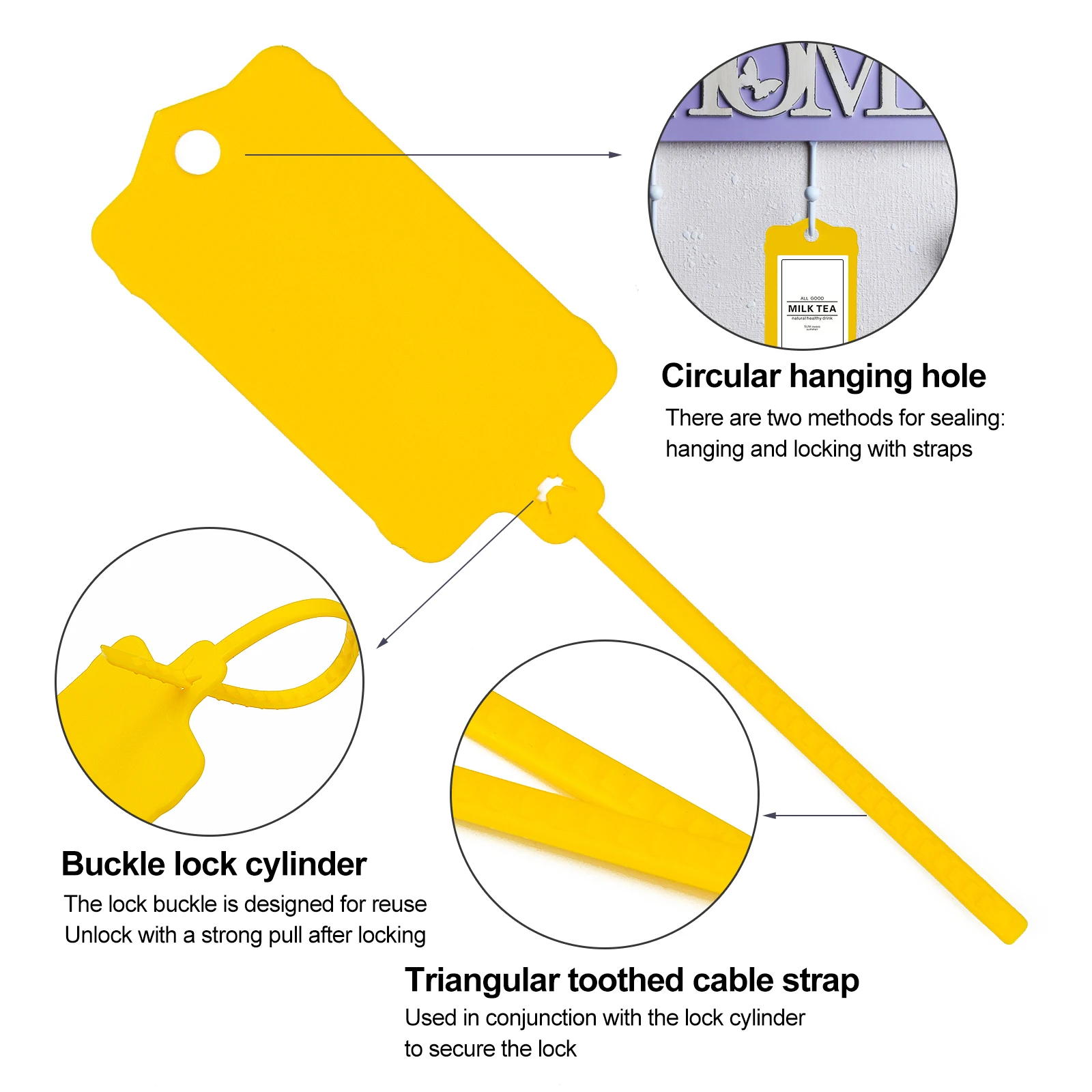 Blank Plastic Tags For Labeling Reusable Hanging Tags Ties ...