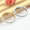 Factory direct fashion stainless steel jewelry titanium steel ring arc two rows of mud diamonds diamonds diamond ring