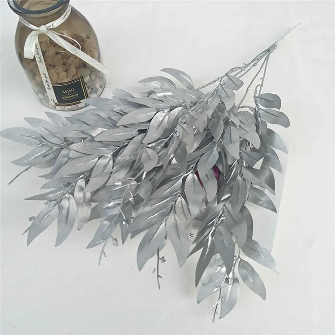 Green Fabric Leaves Factory Wholesale Artificial Willow Leaves