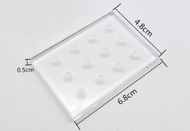 Crystal Glass Pad Eyelash Glue Holder Lashes Adhesive Pallet Eyelashes