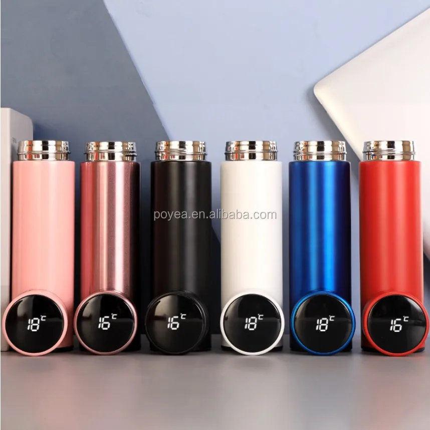 500ml Smart Led Light Temperature Control Thermos Flask Insulation