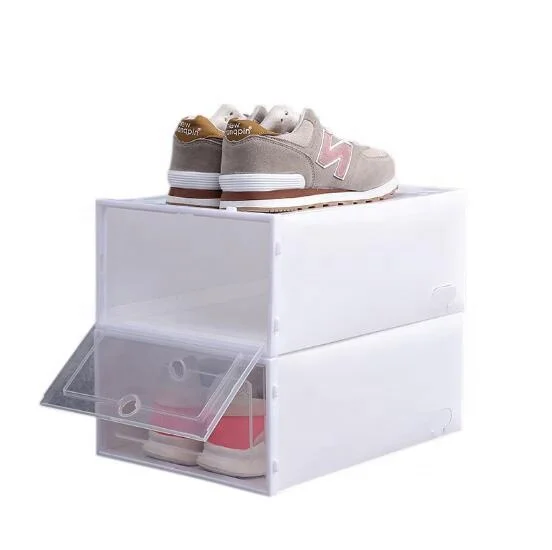 Wholesale High Quality Household Transparent Plastic Folding Shoe Box