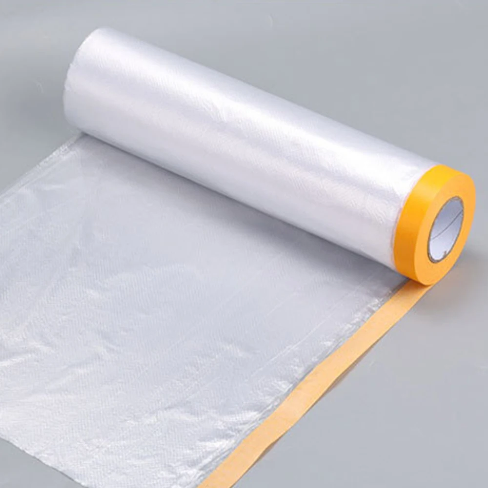 thumbnail image 2 of 110cm X 20m Pre-Taped Masking Film – Car Painter Spray Paint Protect – Dustproof & Waterproof 2 of 4