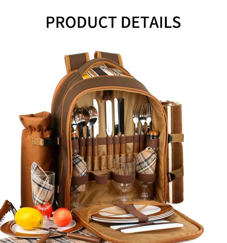 Outdoor Picnic Bags August Multifunction Family Picnic Bag Set Includes