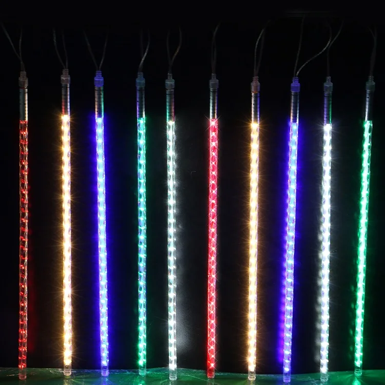 10tube/set Meteor Shower Rain LED Tubes waterproof RGB LED Christmas Lights Wedding Party Garden Xmas String Light Outdoor