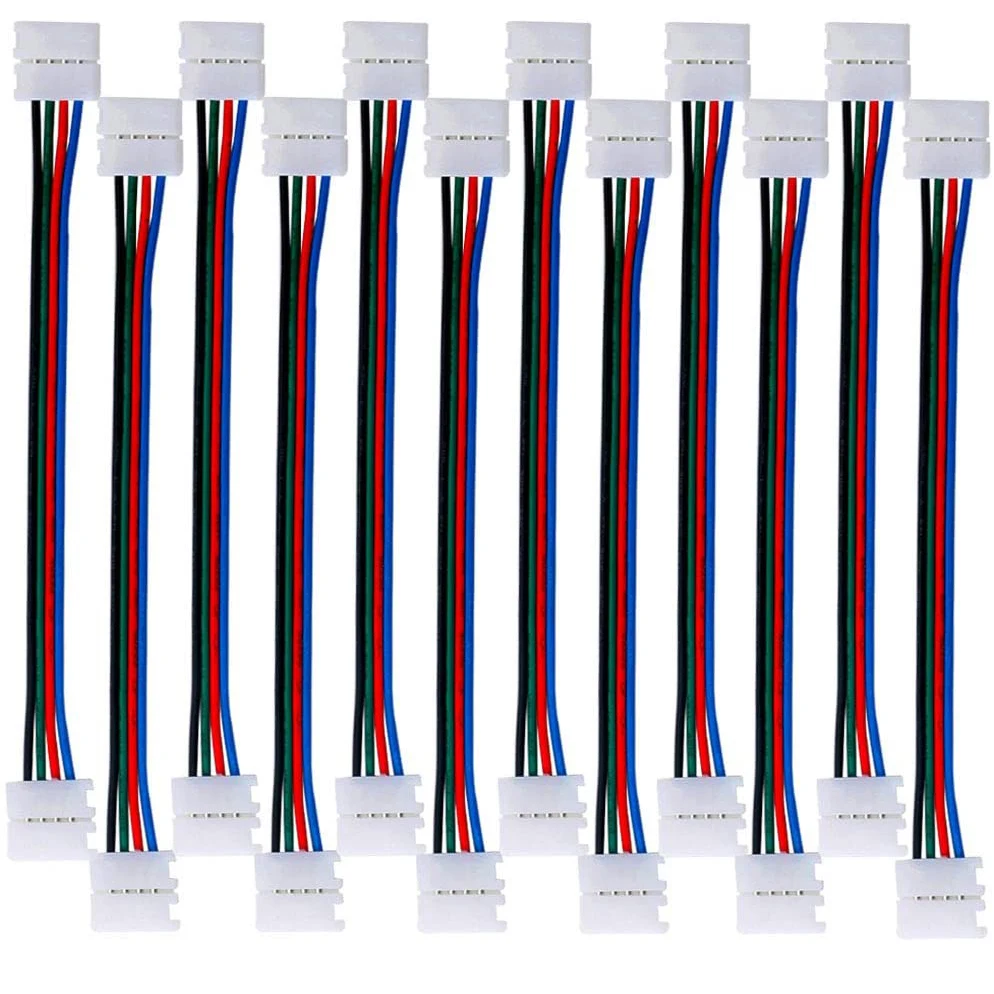 SMD 5050 LED strip light rgb ip20 12v 110v 220v led flexible cable strip 4 pin RGB strip connector